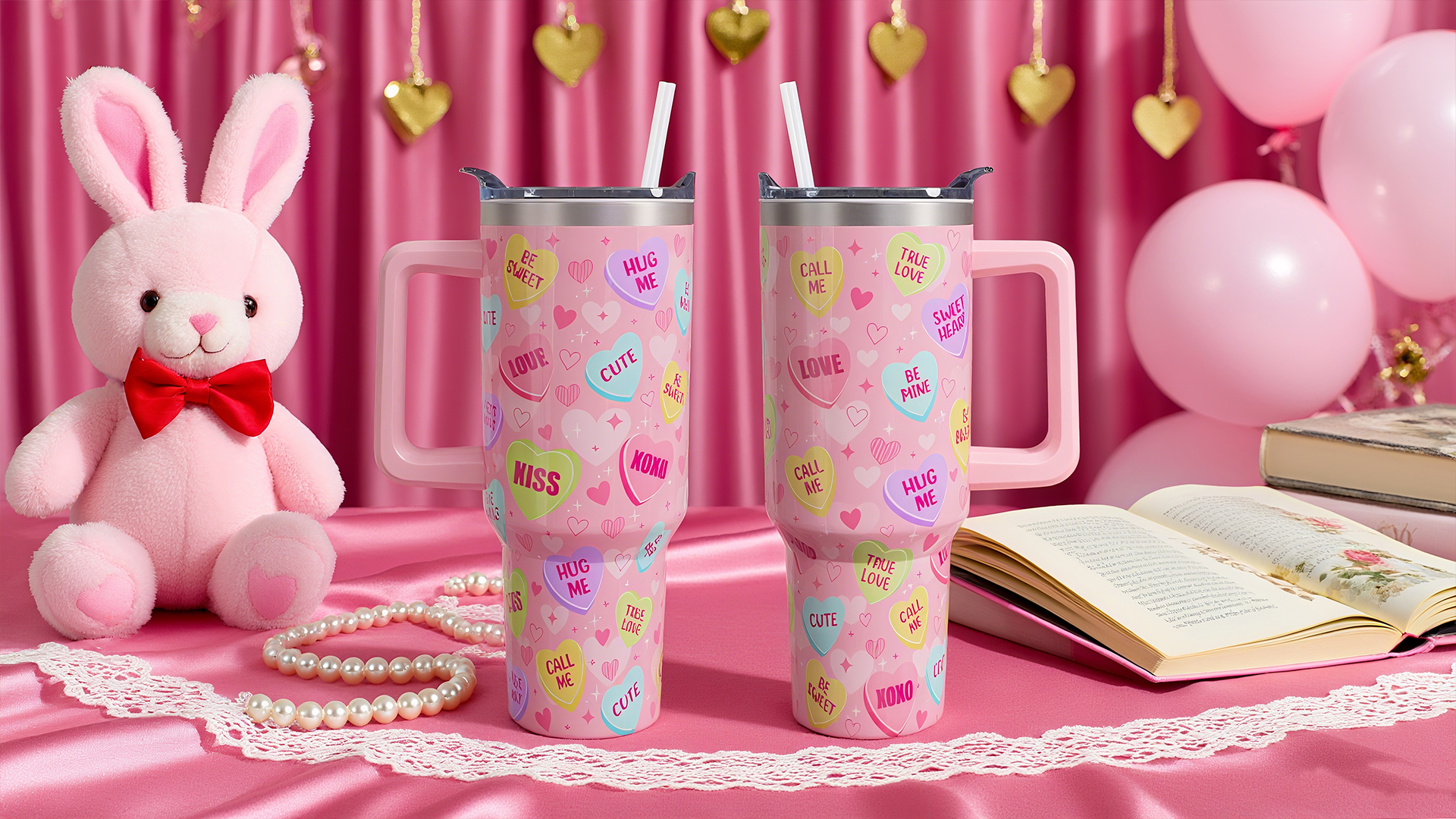 【雪のリス】38-kT Valentine Limited Edition Amazon.com | Aokoyi Valentine's Day Gifts 40 Oz Tumbler with